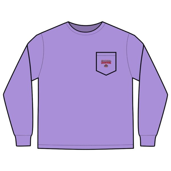 Ohio State Buckeyes 2025 National Champions Unisex Long Sleeve Pocket T-Shirt - Image 25