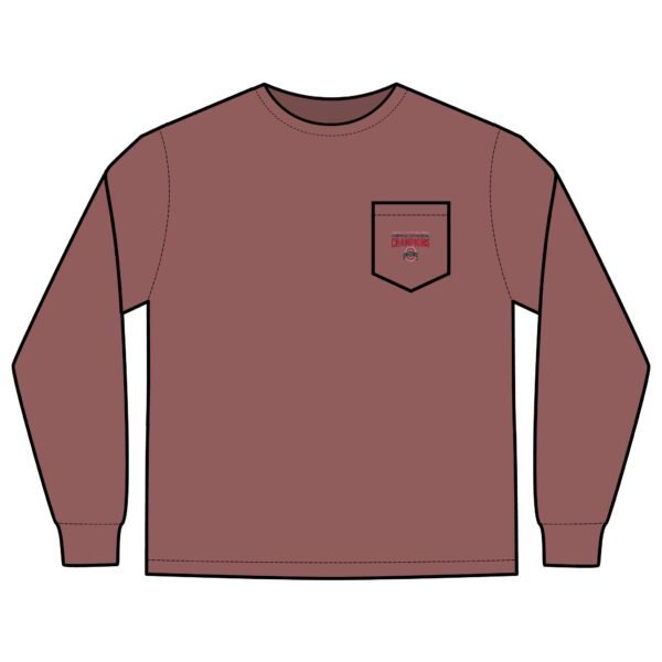 Ohio State Buckeyes 2025 National Champions Unisex Long Sleeve Pocket T-Shirt - Image 19
