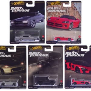 "Fast & Furious" 2024 5 piece Set J Diecast Model Cars by Hot Wheels