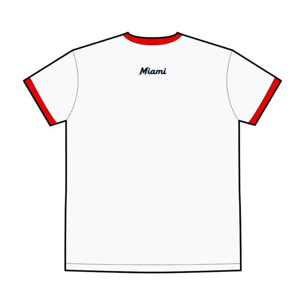 Miami Marlins Men's Staple Ringer Tee - Image 4