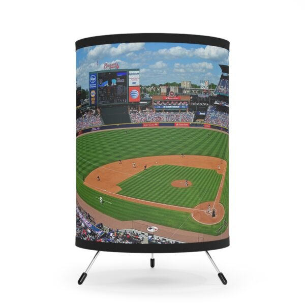 Atlanta Braves Turner Field Tripod Lamp with High-Res Printed Shade, USCA plug