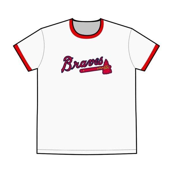 Atlanta Braves Men's Staple Ringer Tee - Image 3