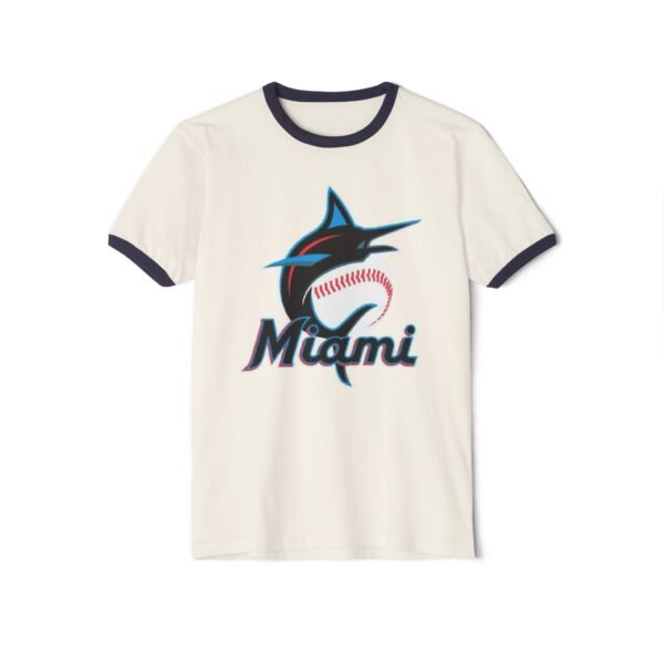 Miami Marlins Unisex Cotton Ringer T-Shirt - Image 9