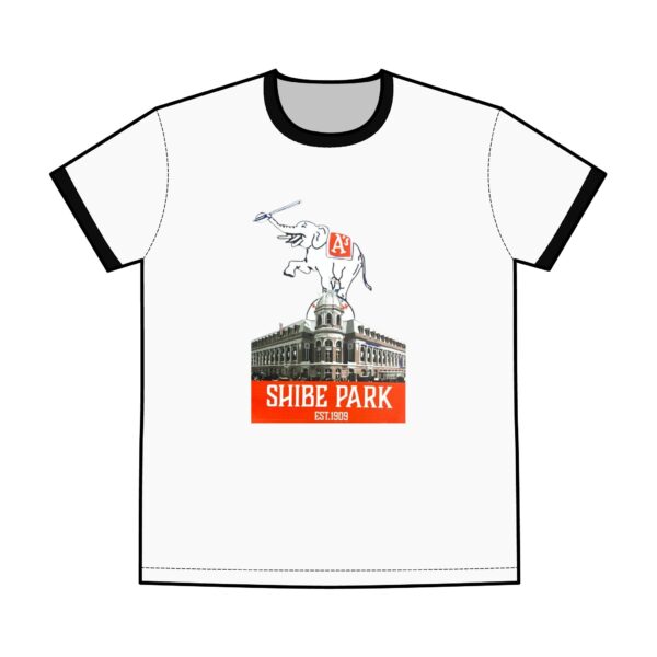 Philadelphia Shibe Park / Connie Mack Stadium Men's Staple Ringer Tee - Image 3