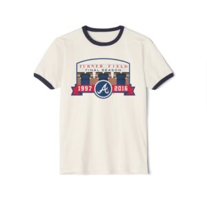 Atlanta Braves Turner Field Unisex Cotton Ringer T-Shirt
