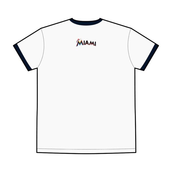 Miami Marlins Men's Staple Ringer Tee - Image 4