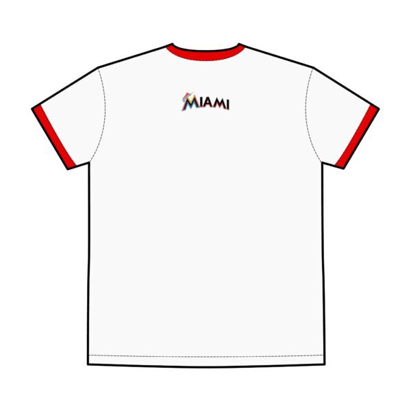 Miami Marlins Men's Staple Ringer Tee - Image 2