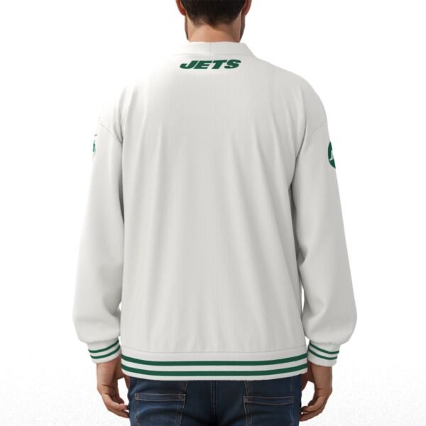 New York Jets Unisex V-neck Knitted Fleece Cardigan With Button Closure - Image 4