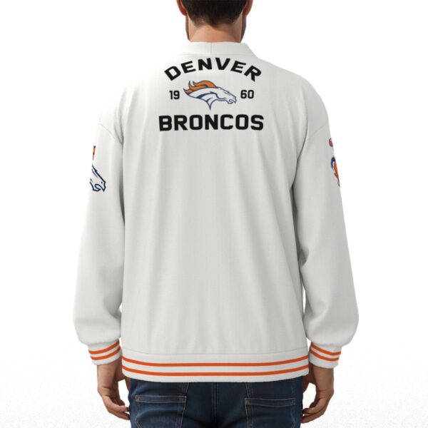 Denver Broncos Unisex V-neck Knitted Fleece Cardigan With Button Closure - Image 4