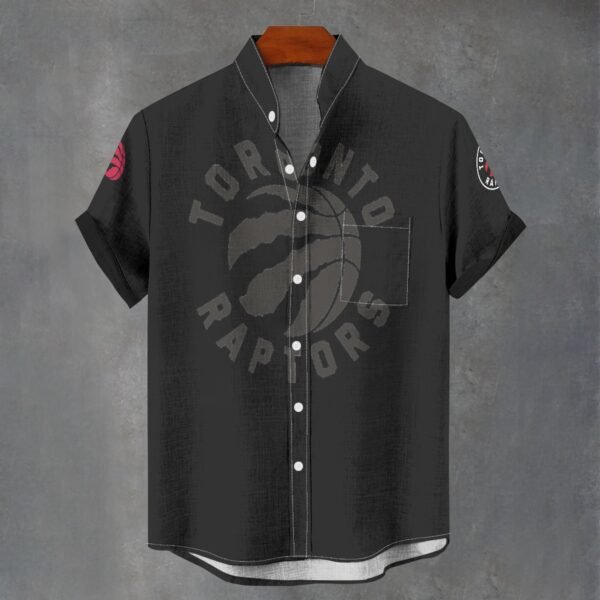 Toronto Raptors Men's Stand Collar Shirt Imitation Flax