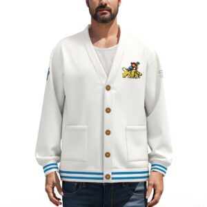 Detroit Lions Unisex V-neck Knitted Fleece Cardigan With Button Closure