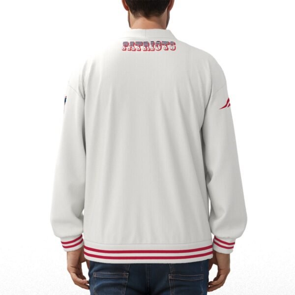 New England Patriots Unisex V-neck Knitted Fleece Cardigan With Button Closure - Image 4