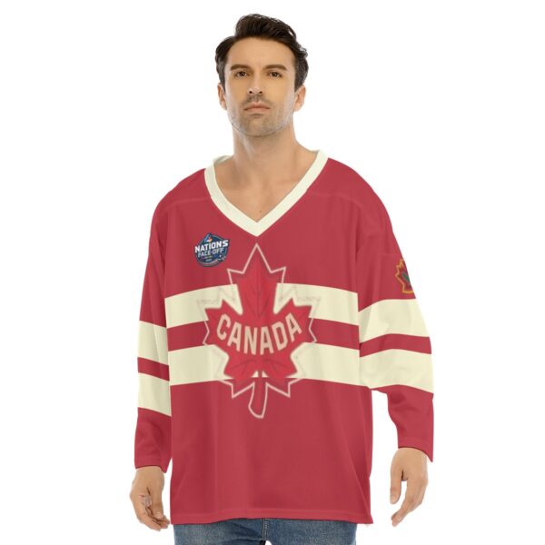 2025 4 Nations Face-Off Canada Men's V-neck Ice Hockey Jersey