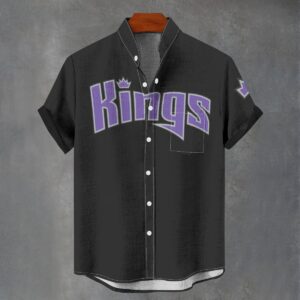 Sacramento Kings Men's Stand Collar Shirt Imitation Flax