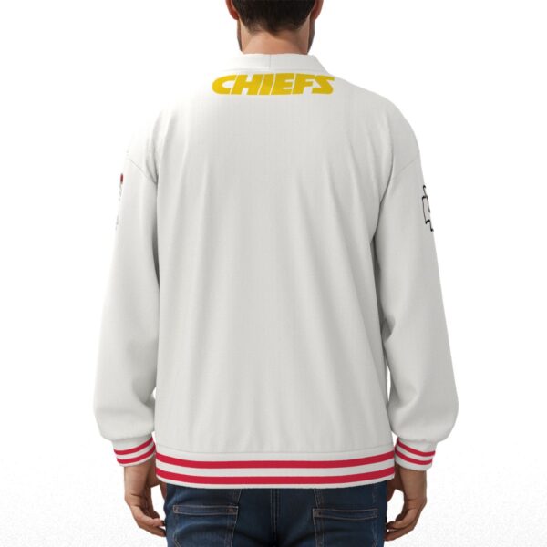 Kansas City Chiefs Unisex V-neck Knitted Fleece Cardigan With Button Closure - Image 4