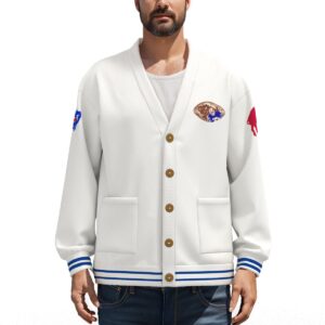 Buffalo Bills Unisex V-neck Knitted Fleece Cardigan With Button Closure