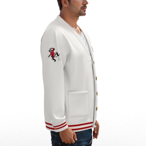 San Francisco 49ers Unisex V-neck Knitted Fleece Cardigan With Button Closure - Image 3