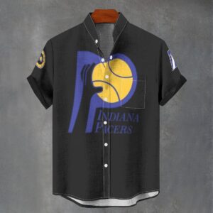 Indiana Pacers Men's Stand Collar Shirt Imitation Flax