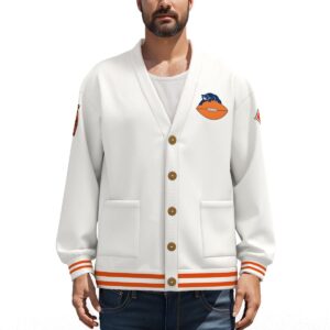 Chicago Bears Unisex V-neck Knitted Fleece Cardigan With Button Closure