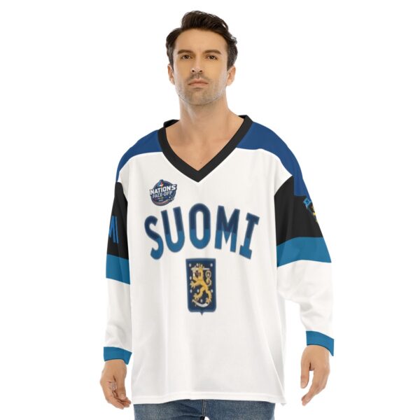 2025 4 Nations Face-Off Finland Men's V-neck Ice Hockey Jersey