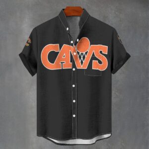 Cleveland Cavaliers Men's Stand Collar Shirt Imitation Flax