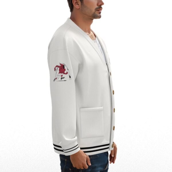 Arizona Cardinals Unisex V-neck Knitted Fleece Cardigan With Button Closure - Image 3