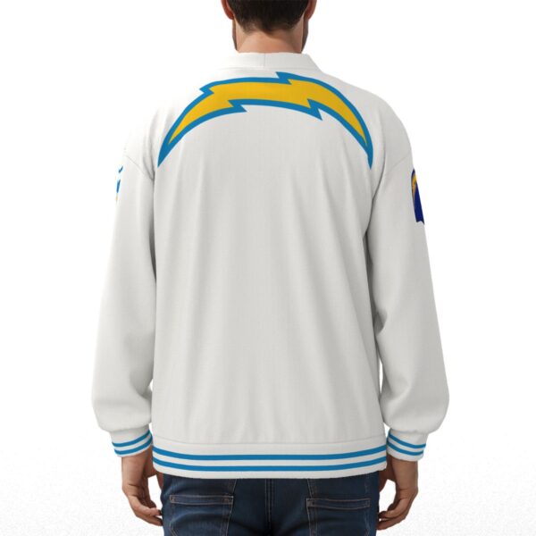 Los Angeles Chargers Unisex V-neck Knitted Fleece Cardigan With Button Closure - Image 4