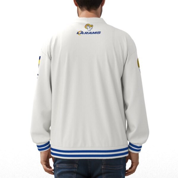 Los Angeles Rams Unisex V-neck Knitted Fleece Cardigan With Button Closure - Image 4