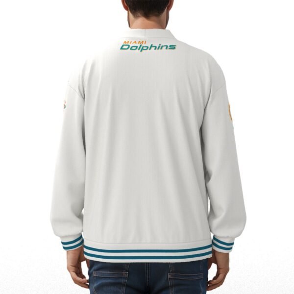 Miami Dolphins Unisex V-neck Knitted Fleece Cardigan With Button Closure - Image 4
