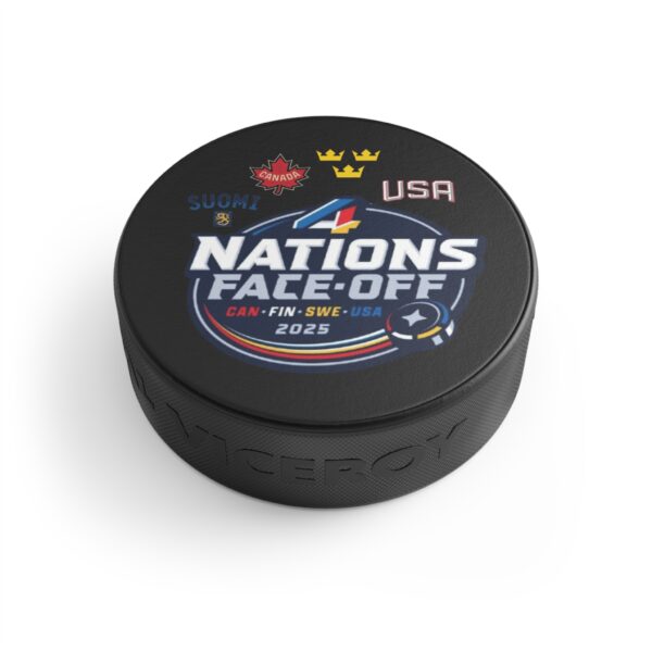 2025 4 Nations Face-Off Hockey Club Hockey Puck - Image 2