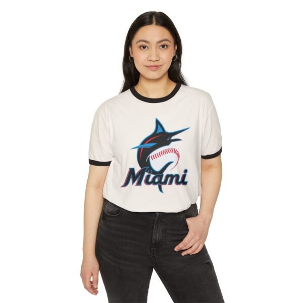 Miami Marlins Unisex Cotton Ringer T-Shirt - Image 15