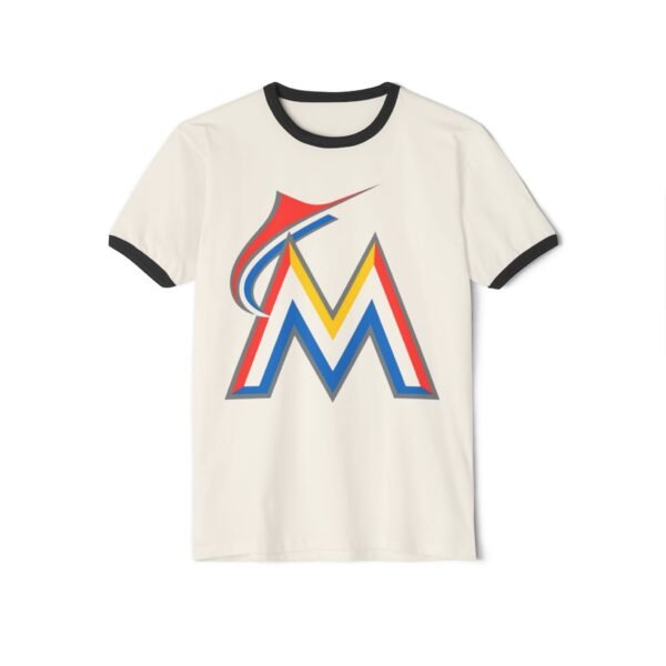 Miami Marlins Unisex Cotton Ringer T-Shirt - Image 9
