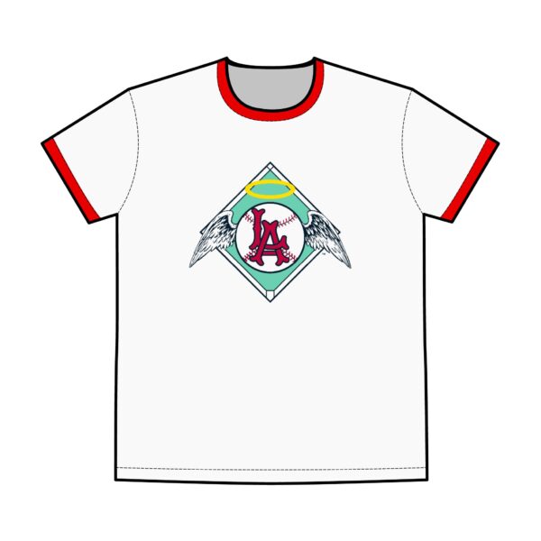 Los Angeles Angels Men's Staple Ringer Tee - Image 3