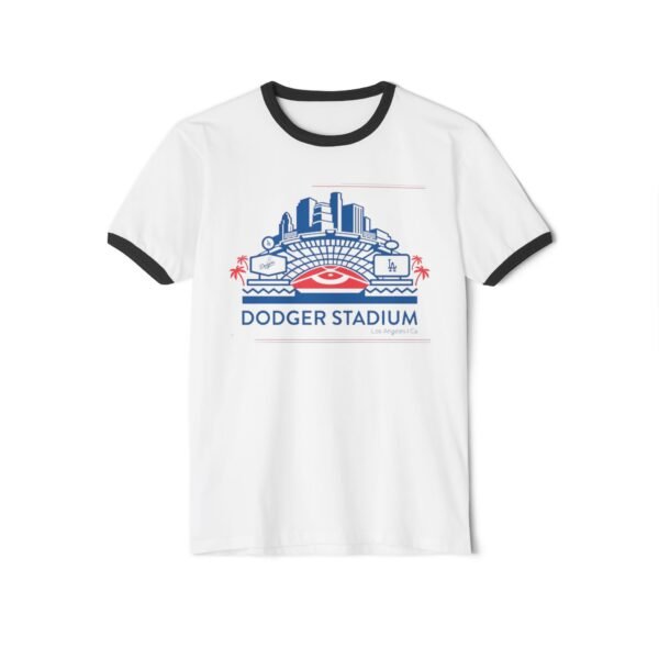 Los Angeles Dodger Stadium Unisex Cotton Ringer T-Shirt - Image 9