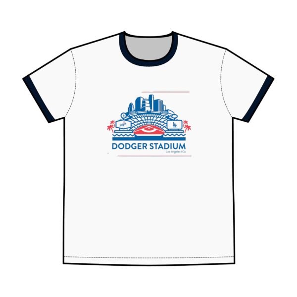 Los Angeles Dodger Stadium Men's Staple Ringer Tee - Image 3