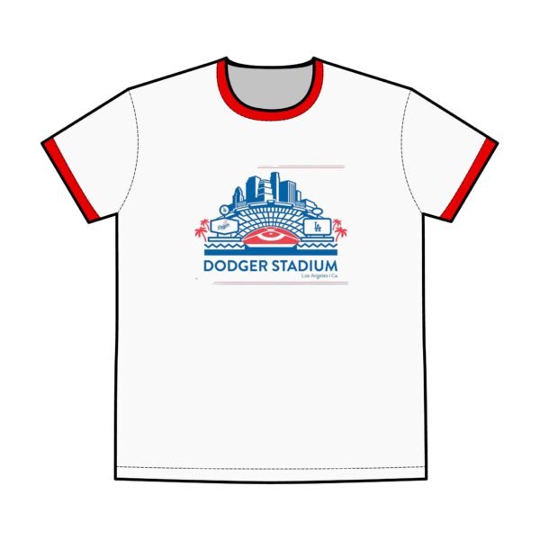 Los Angeles Dodger Stadium Men's Staple Ringer Tee - Image 5