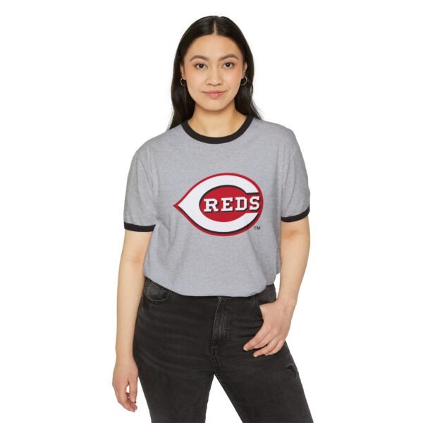Cincinnati Reds Unisex Cotton Ringer T-Shirt - Image 3