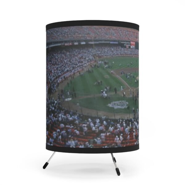 San Francisco Giants Earthquake at Candlestick Park Tripod Lamp with High-Res Printed Shade, USCA plug - Image 2