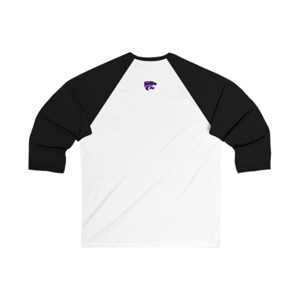 Kansas State Wildcats Unisex 34 Sleeve Baseball Tee - Image 4