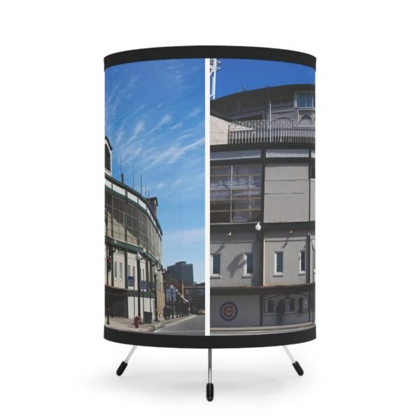 Chicago Cubs Wrigley Field Tripod Lamp with High-Res Printed Shade, USCA plug - Image 3