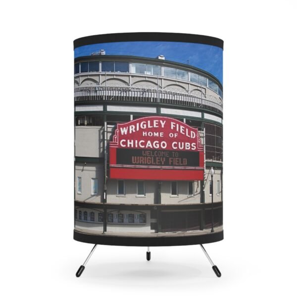 Chicago Cubs Wrigley Field Tripod Lamp with High-Res Printed Shade, USCA plug