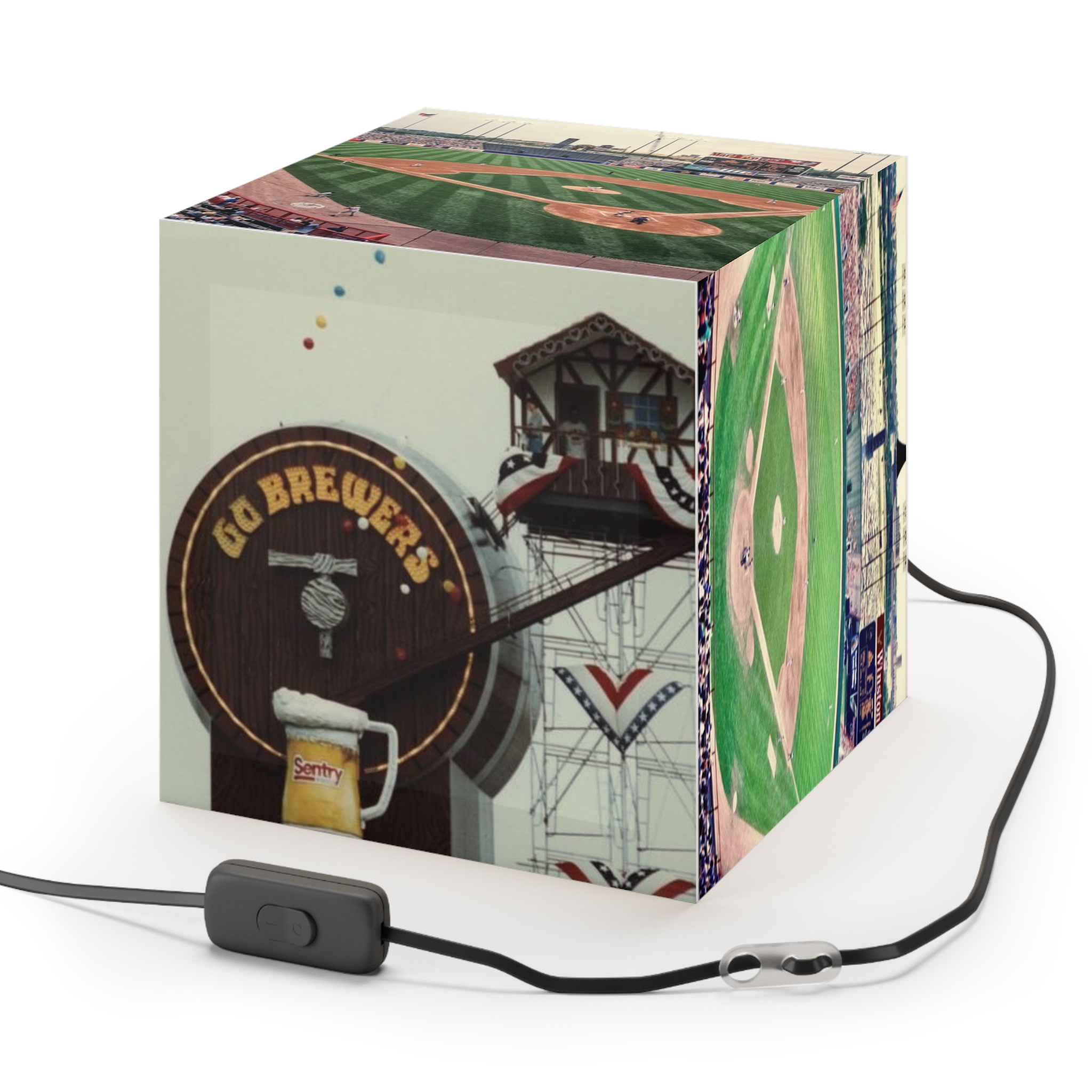 Milwaukee Brewers County Stadium Light Cube Lamp - Image 4