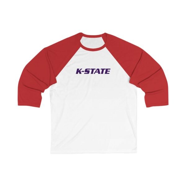 Kansas State Wildcats Unisex 34 Sleeve Baseball Tee - Image 5