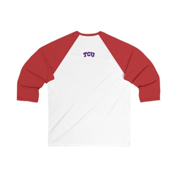 TCU Horned Frogs Unisex 3/4 Sleeve Baseball Tee - Image 8