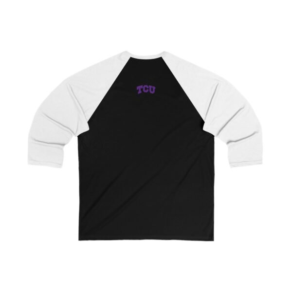 TCU Horned Frogs Unisex 3/4 Sleeve Baseball Tee - Image 10