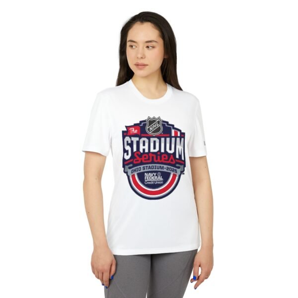 Detroit Red Wings vs Columbus Blue Jackets 2025 Stadium Series Adidas Unisex Sport T-shirt - Image 3