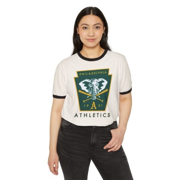 Philadelphia Athletics Unisex Cotton Ringer T-Shirt - Image 7