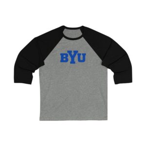 BYU Cougars Unisex 3/4 Sleeve Baseball Tee