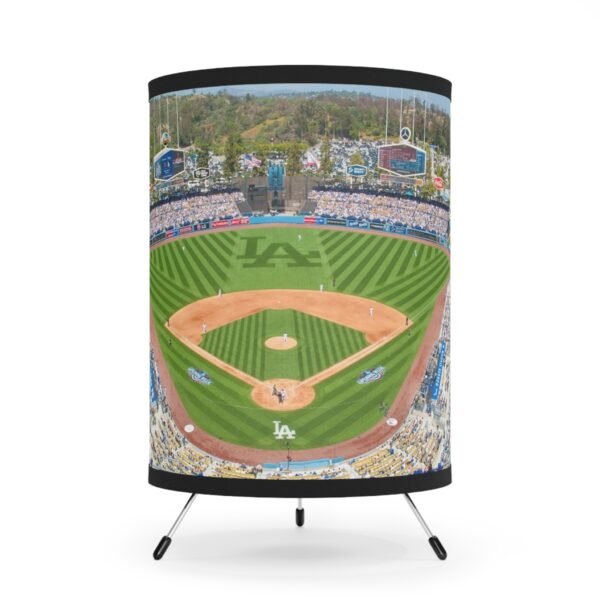 Los Angeles Dodgers Stadium Tripod Lamp with High-Res Printed Shade, USCA plug