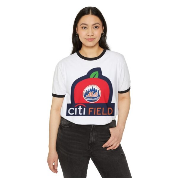 New York Mets Citi Field Unisex Cotton Ringer T-Shirt - Image 7